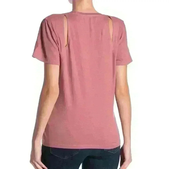 Joe's jeans NWT pink carlisia cut out tee medium - Picture 2 of 8